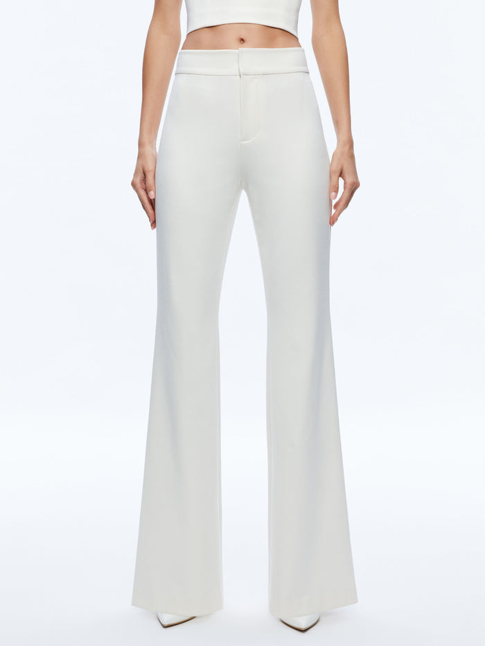 DEANNA HIGH WAISTED BOOTCUT PANT - ECRU