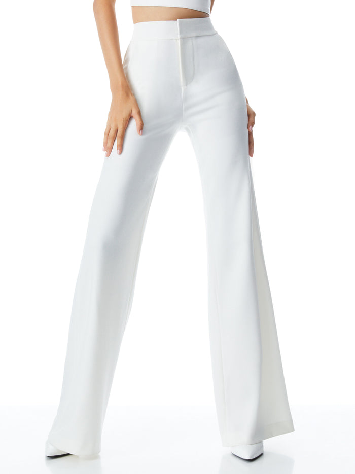 DEANNA HIGH WAISTED BOOTCUT PANT - OFF WHITE
