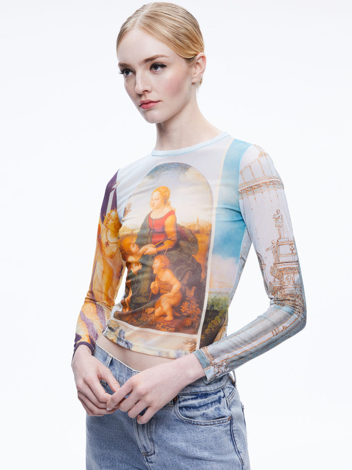 DELAINA MESH CROP TOP - SUNDAY DREAMING