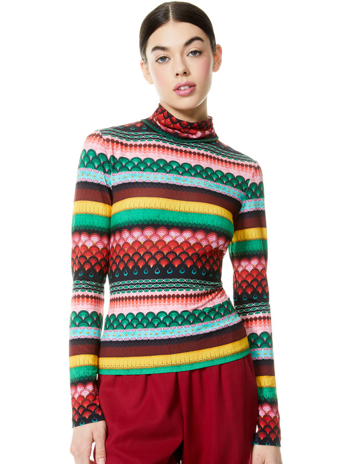 DELAINA TURTLENECK TOP - BOHO GEO