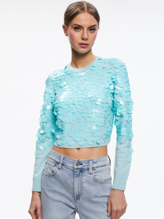 DELFINA CRP PAILLETTE PULLOVER - JULEP
