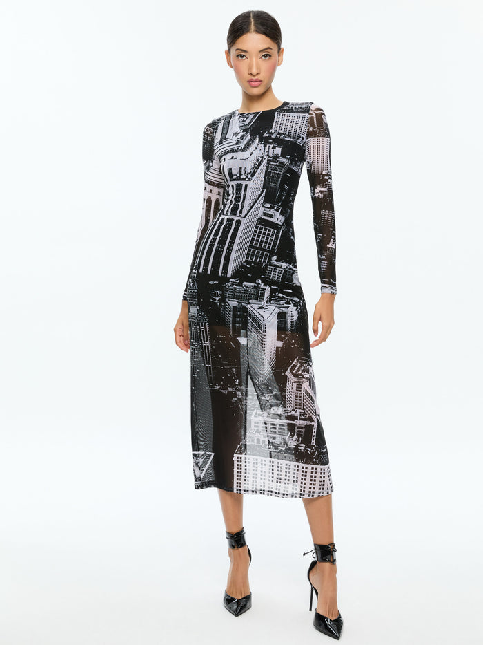 DELORA MIDI DRESS - CITYSCAPE