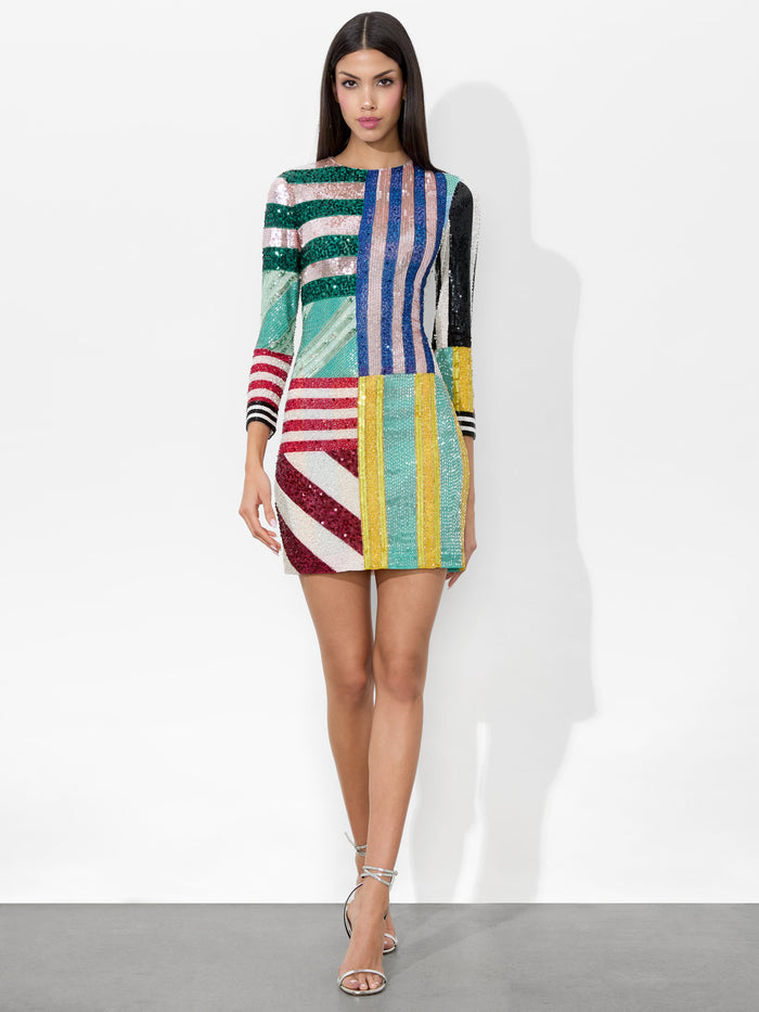 DELORA MINI DRESS - SORBET STRIPE