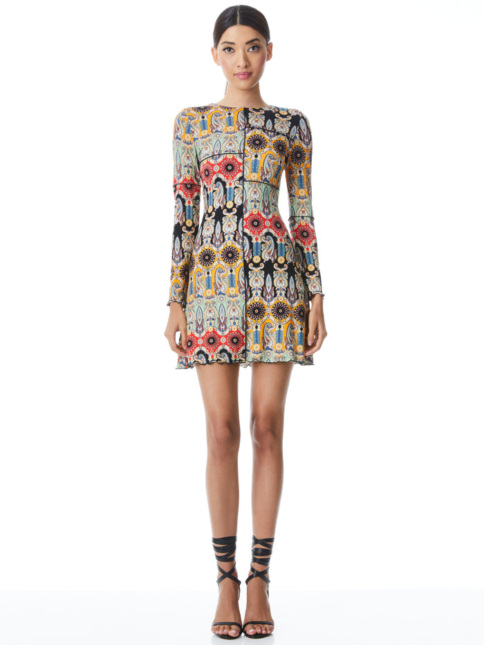 DELORA MINI DRESS - NOW AND FOREVER TANGERINE