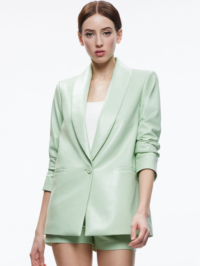 DENNY VEGAN BLAZER - PISTACHIO