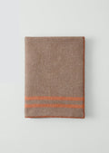 Diamond Stripe Wool Blanket | Dusty Lilac/Coral