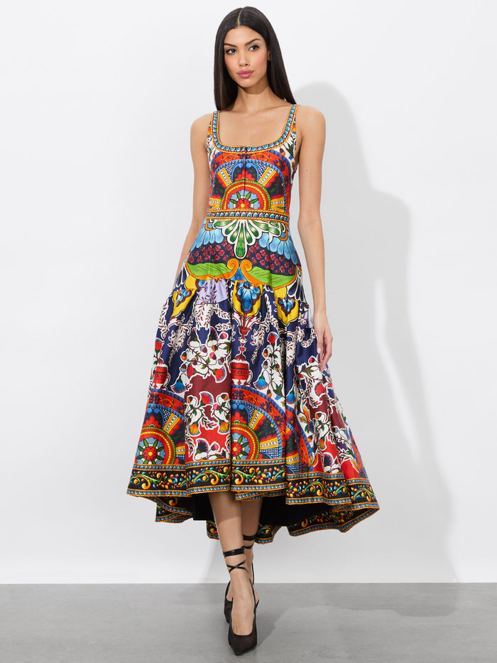 DIANA STRUCTURED MIDI DRESS - ON THE ROAD