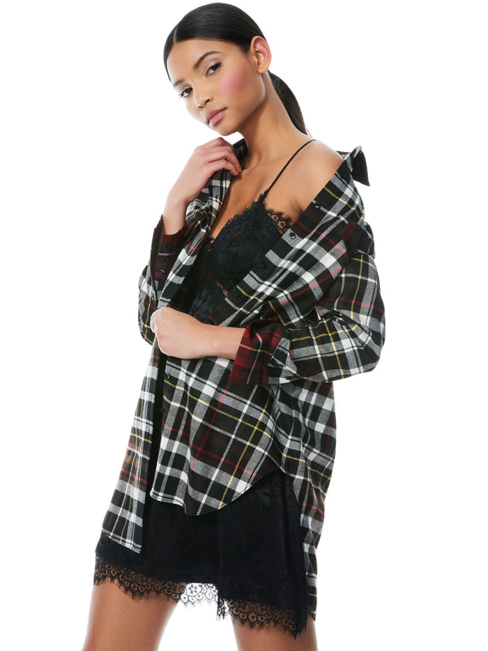 DIMITRA PLAID SHACKET - FREEDOM PLAID BLACK/COMBO