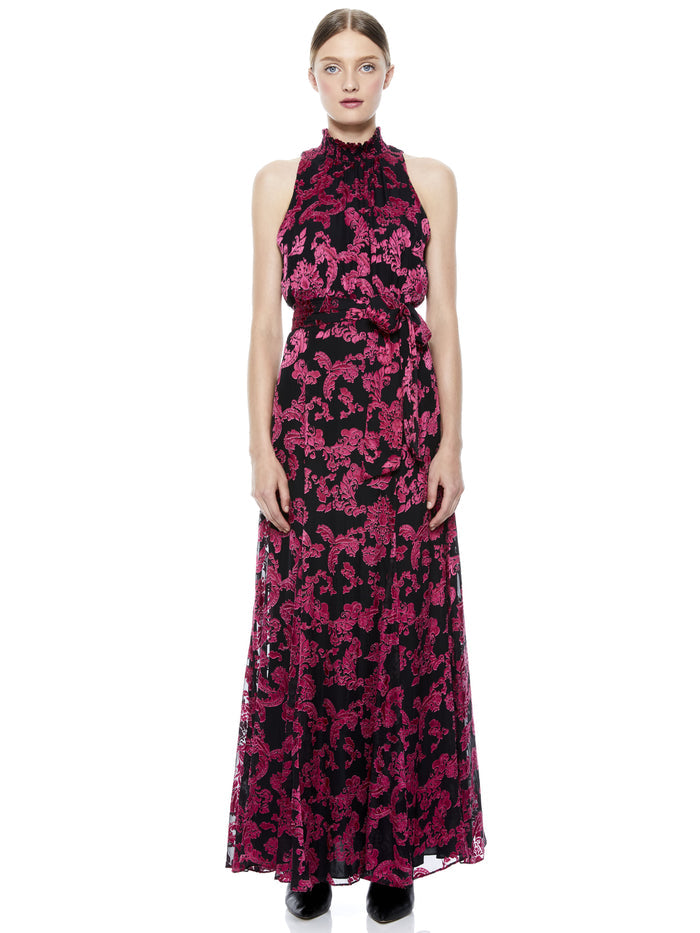 DITA MOCK NECK MAXI DRESS - SHOW ME LOVE WILD PINK