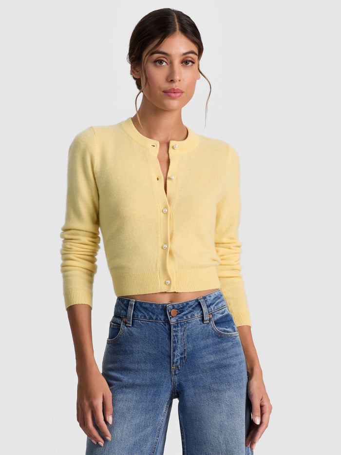 DOLLIE CASHMERE CARDIGAN - BUTTER