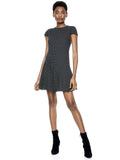 DOLLY GODET MINI DRESS - MINI DOT BLACK