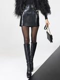 DONALD VEGAN MINI SKIRT - BLACK