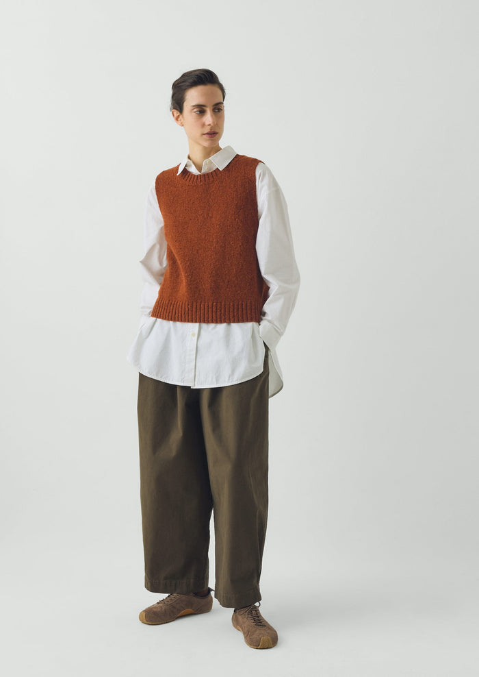 Donegal Merino Tank | Rust