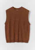 Donegal Wool Crew Neck Tank | Copper