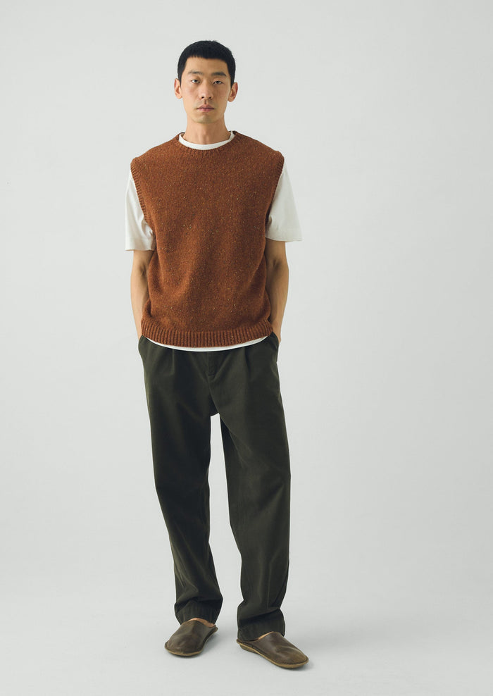 Donegal Wool Crew Neck Tank | Copper