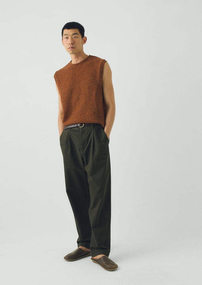 Donegal Wool Crew Neck Tank | Copper