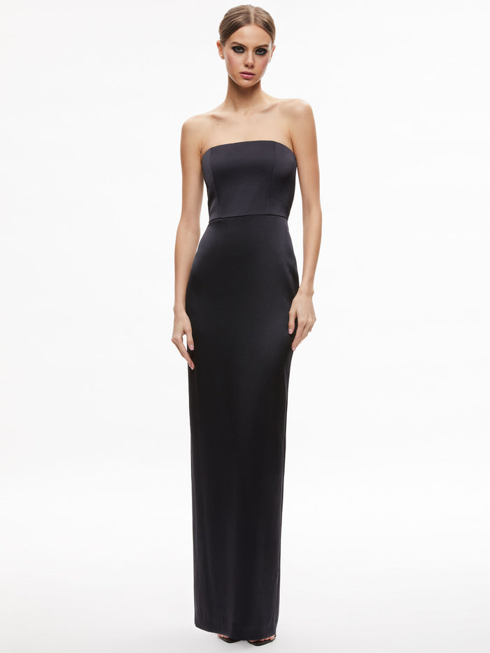 DOREEN STRAPLESS MAXI DRESS - BLACK