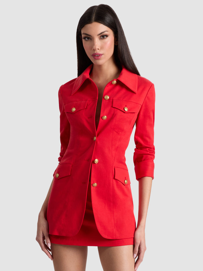 DOROTHIE JACKET - BRIGHT RUBY