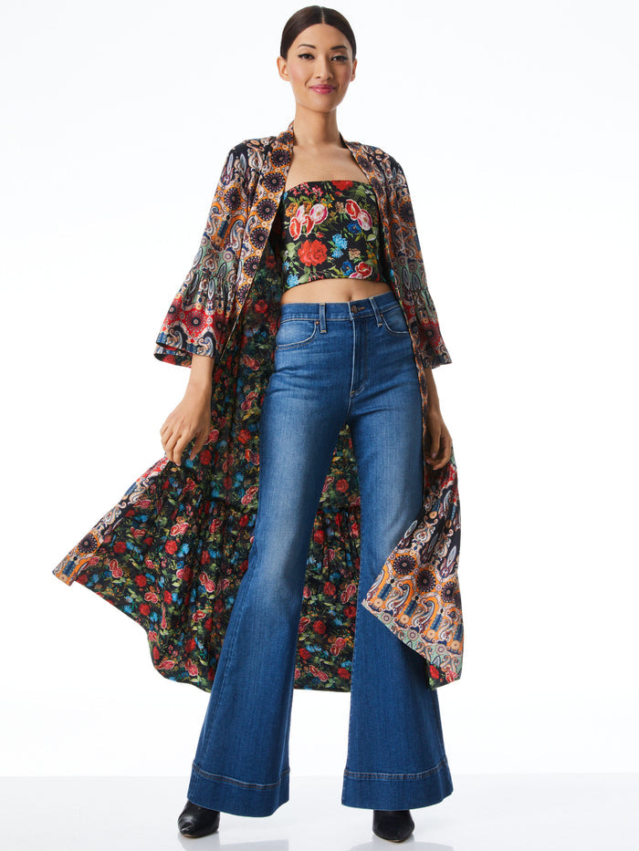 DOTTIE REVERSIBLE KIMONO - NOW AND FOREVER TANGERINE/CMBO