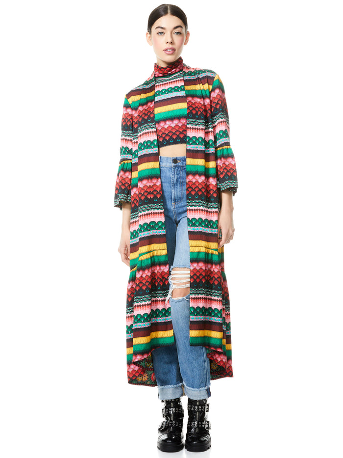 DOTTIE REVERSIBLE KIMONO - FLOWER POT BLK MULTI/COMBO