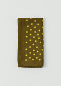 Dotty Print Cotton Linen Napkin | Olive/Lemon