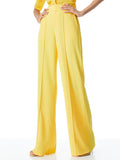 DYLAN HIGH WAISTED WIDE LEG PANT - GOLDEN ROD