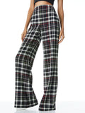 DYLAN PLAID WIDE LEG PANT - FREEDOM PLAID BLACK