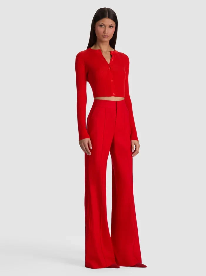 DYLAN WIDE LEG PANT - CHILI PEPPER