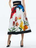 EARLA HIGH RISE FLARED MIDI SKIRT - LE PARISIEN