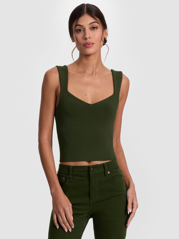 EDIN SWEETHEART TANK - DARK OLIVE