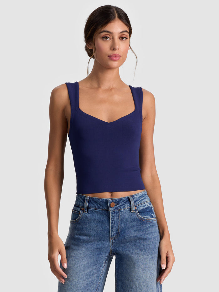 EDIN SWEETHEART TANK - MIDNIGHT BLUE