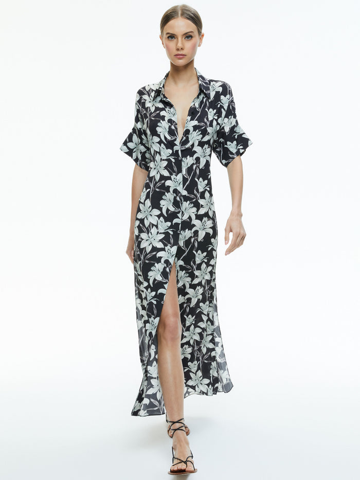 EDYTH MAXI TOP - STARGAZER BLACK SM