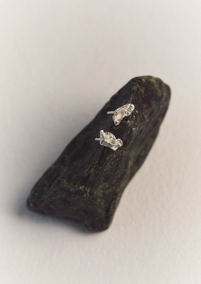 Egle Silko Nugget Earrings | Silver