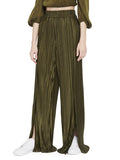 ELBA SPLIT FRONT PANT - OLIVE