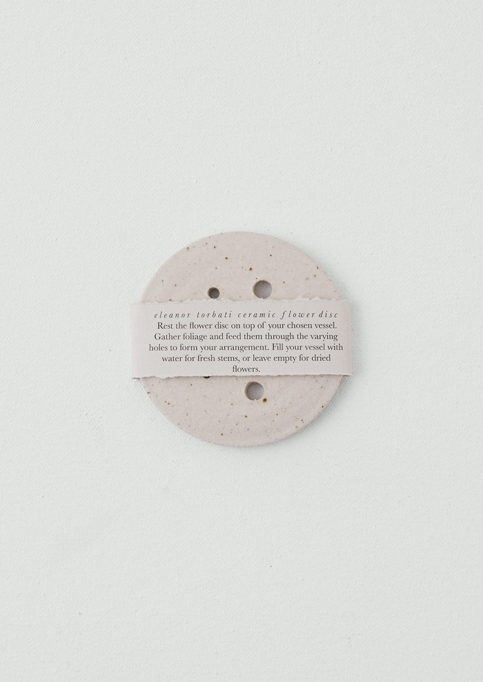 Eleanor Torbati Ceramic Flower Disc | Cream