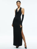 ELECTRA COWL NECK MAXI DRESS - BLACK