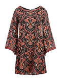 ELEONORA EMBELLISHED MINI DRESS - BLACK/MULTI