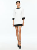 ELEONORA MINI DRESS - OFF WHITE/BLACK