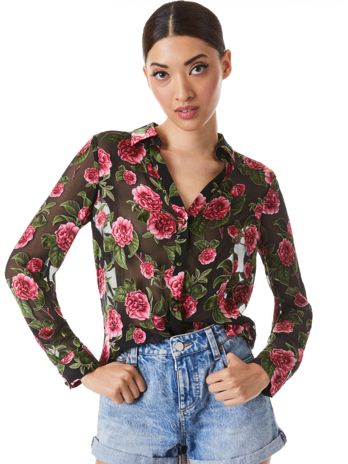 ELOISE BUTTON DOWN - CHERI FLORAL