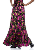 ELZA FLORAL DRAWSTRING MAXI SKIRT - CALIFORNIA POPPY
