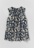 Emma Carlow Cut Out Print Sleeveless Top | Indigo Blue