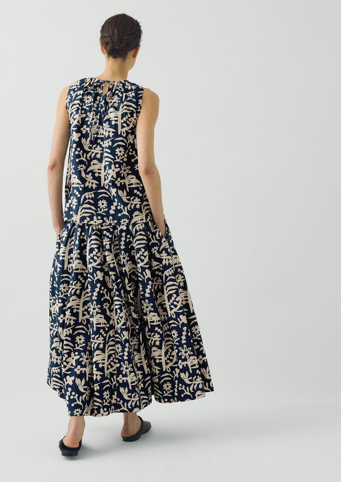 Emma Carlow Cut Out Print Sleeveless Top | Indigo Blue