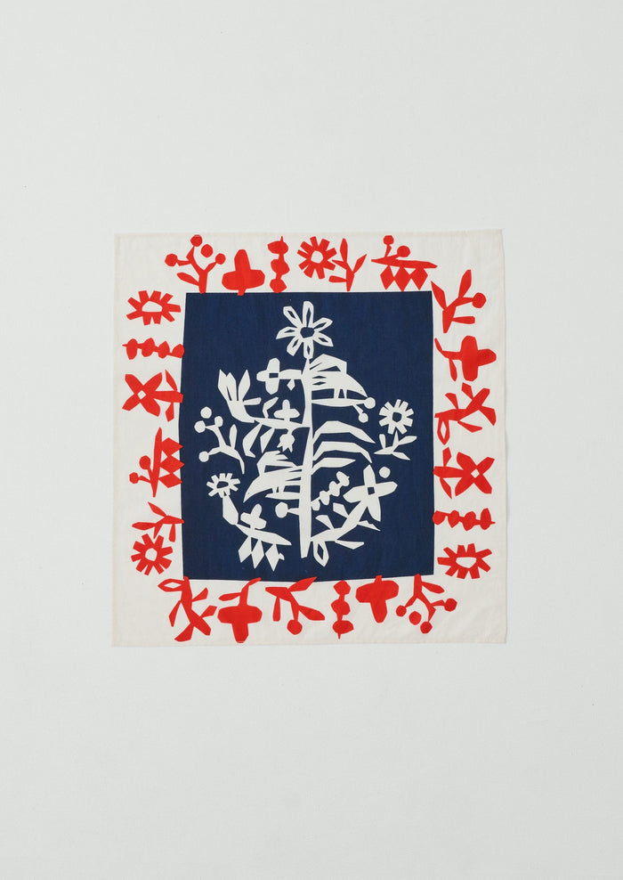 Emma Carlow Tree of Life Print Cotton Bandana | Indigo Blue