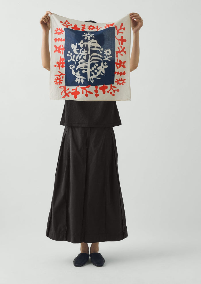 Emma Carlow Tree of Life Print Cotton Bandana | Indigo Blue