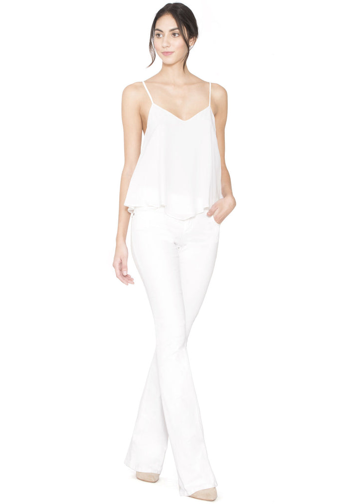 EMMELINE HANDKERCHIEF BOHO TNK - WHITE