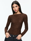 ENEIDA SEQUIN PULLOVER - ESPRESSO