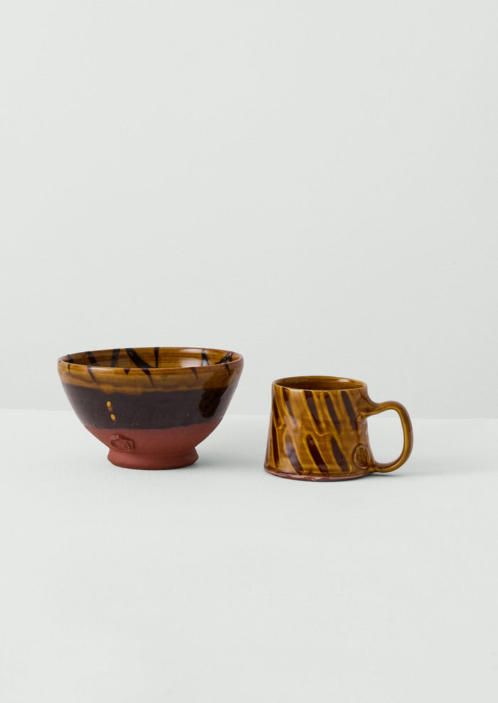 Erica Taylor Low Slipware Bowl | Honey