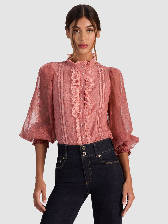 EUGENIA LACE BLOUSE - BOHEMIAN ROSE