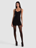 EVE MESH MINI DRESS - BLACK