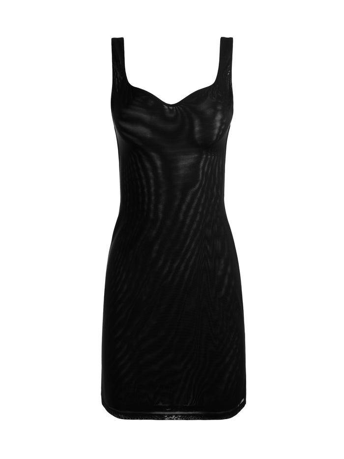 EVE MESH MINI DRESS - BLACK